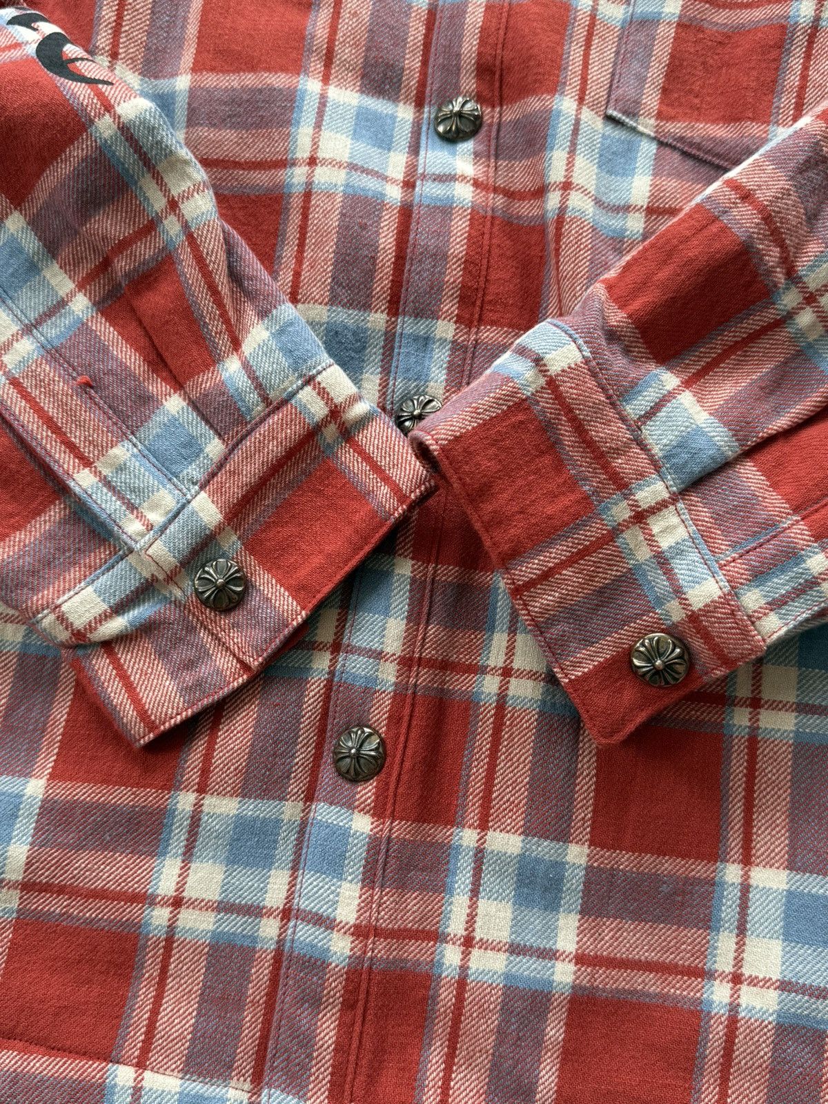 Chrome Hearts Chrome Hearts 2022 Red Flannel Jacket Size US L / EU 52-54 / 3 - 5 Thumbnail
