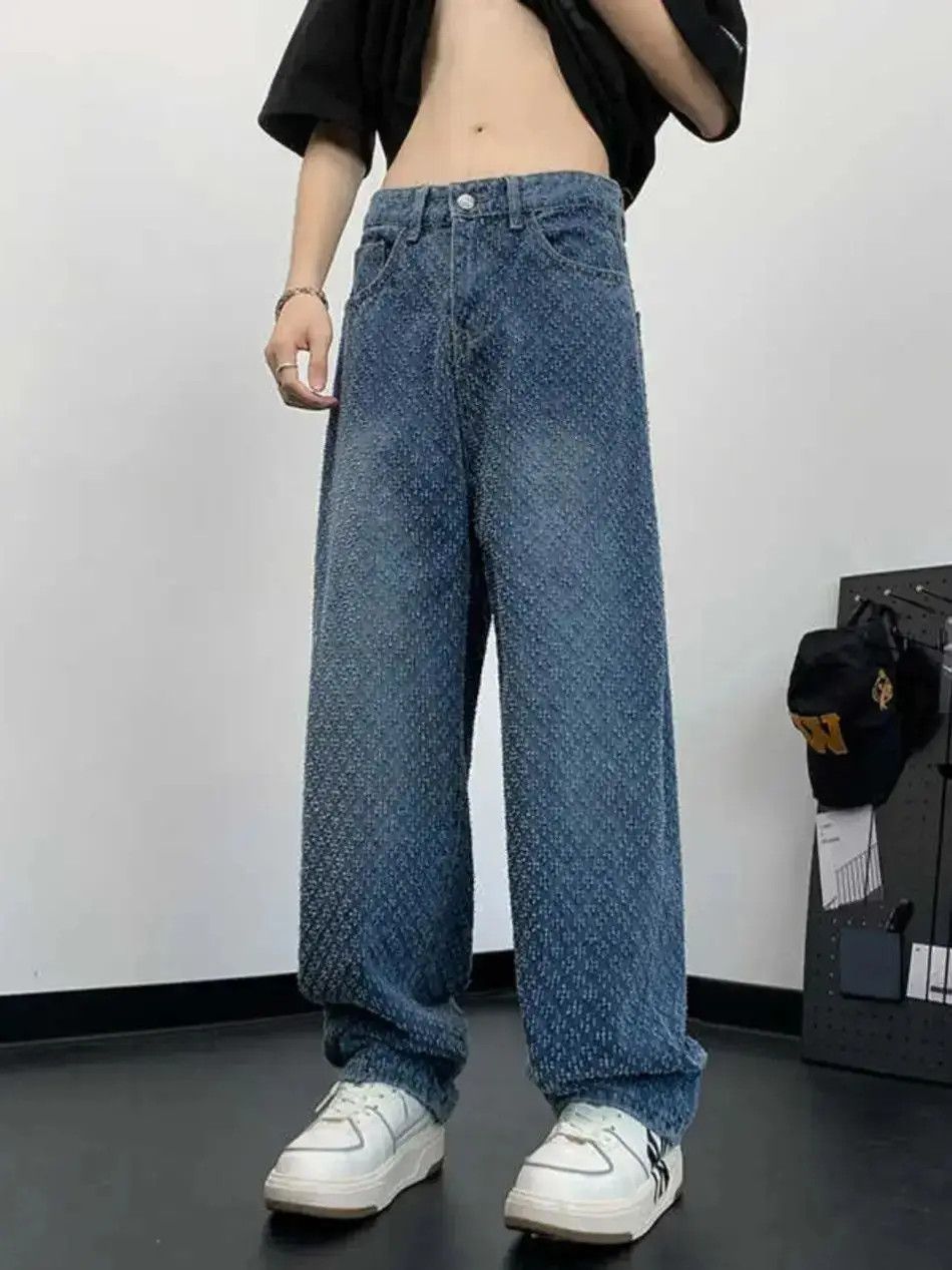 Japanese Brand Loose straight leg slightly flared starry sky jeans Size US 32 / EU 48 - 4 Thumbnail