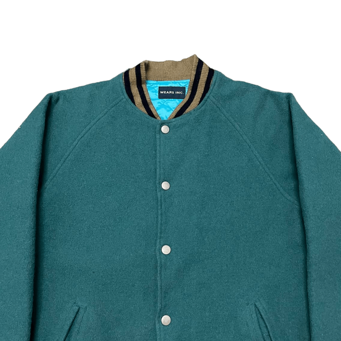Japanese Brand Vintage Wears Inc. Wool Varsity Jacket Plain Size US M / EU 48-50 / 2 - 2 Thumbnail