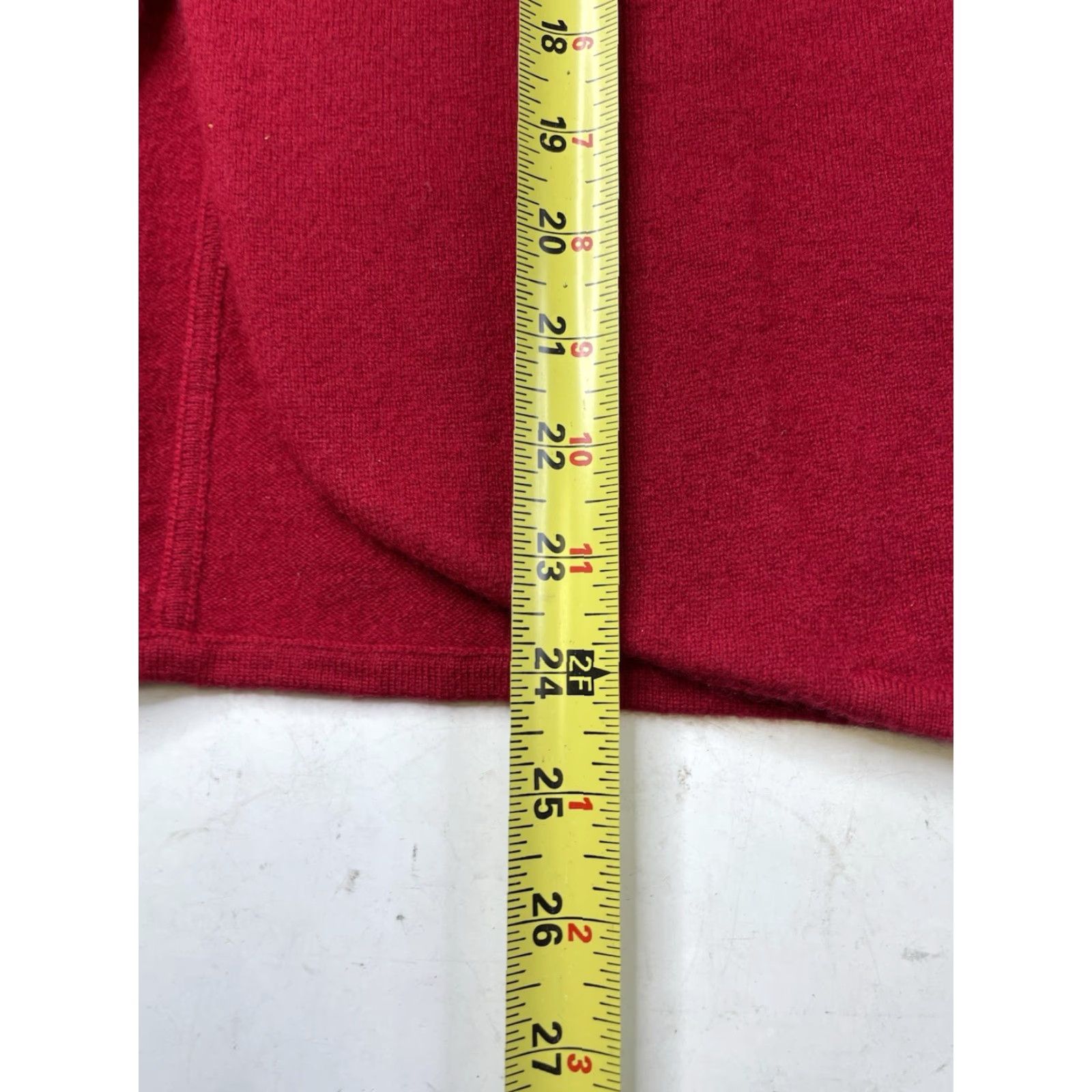 Bloomingdale's C by Bloomingdales Sweater Women Medium Red Cashmere Cardigan Blazer Jacket Size M / US 6-8 / IT 42-44 - 5 Thumbnail