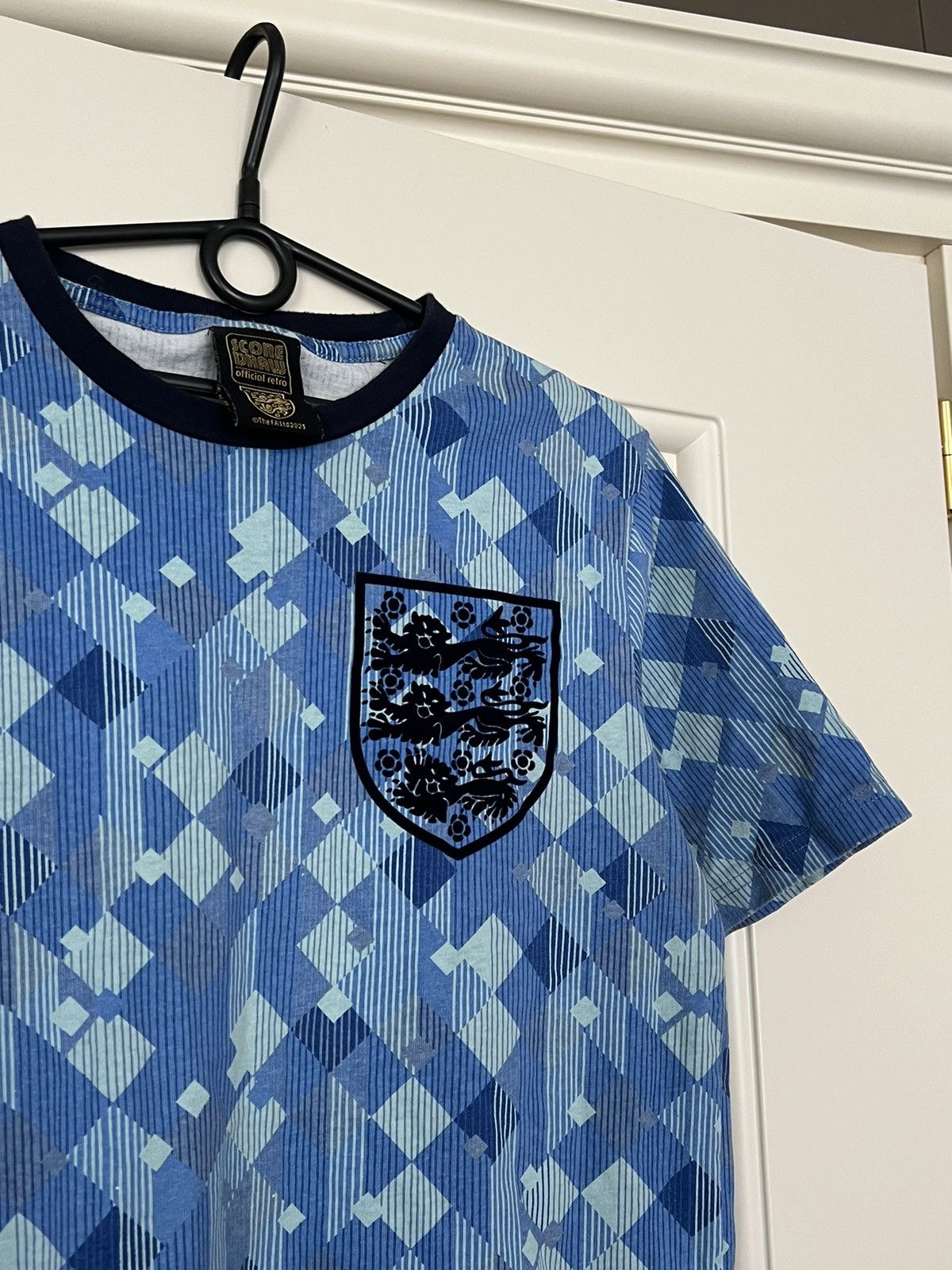 Vintage Score Draw England Football Tee Shirt Soccer Size US M / EU 48-50 / 2 - 3 Thumbnail