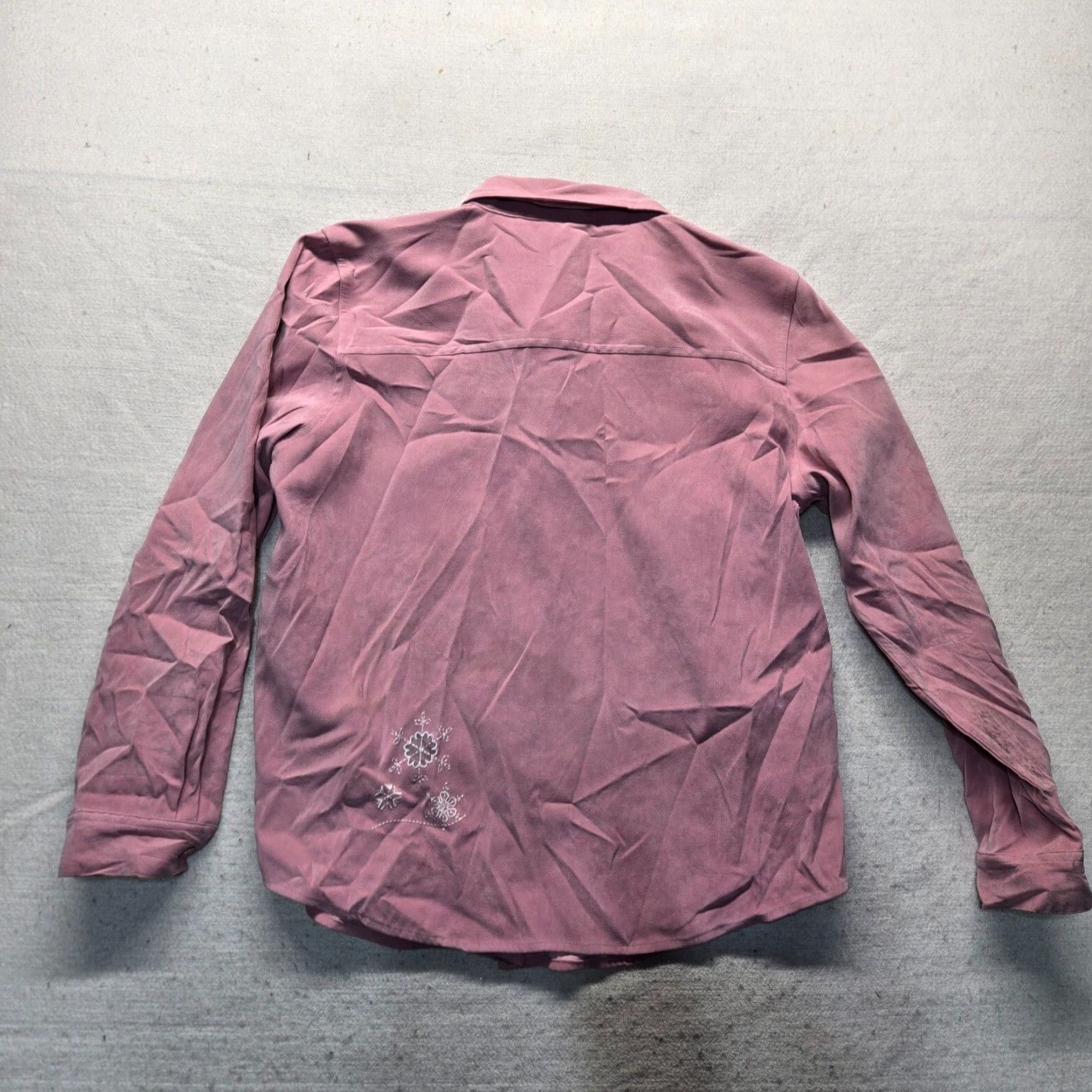 Vintage Christopher Banks Women's XL Shirt Pink Snowflake Winter Heavy Button Up Size XL / US 12-14 / IT 48-50 - 8 Thumbnail