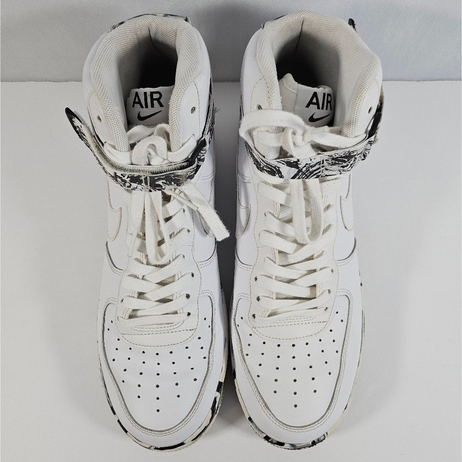 Nike Nike AF1 High 'Dip Dye White Black' Size US 12 / EU 45 - 3 Thumbnail