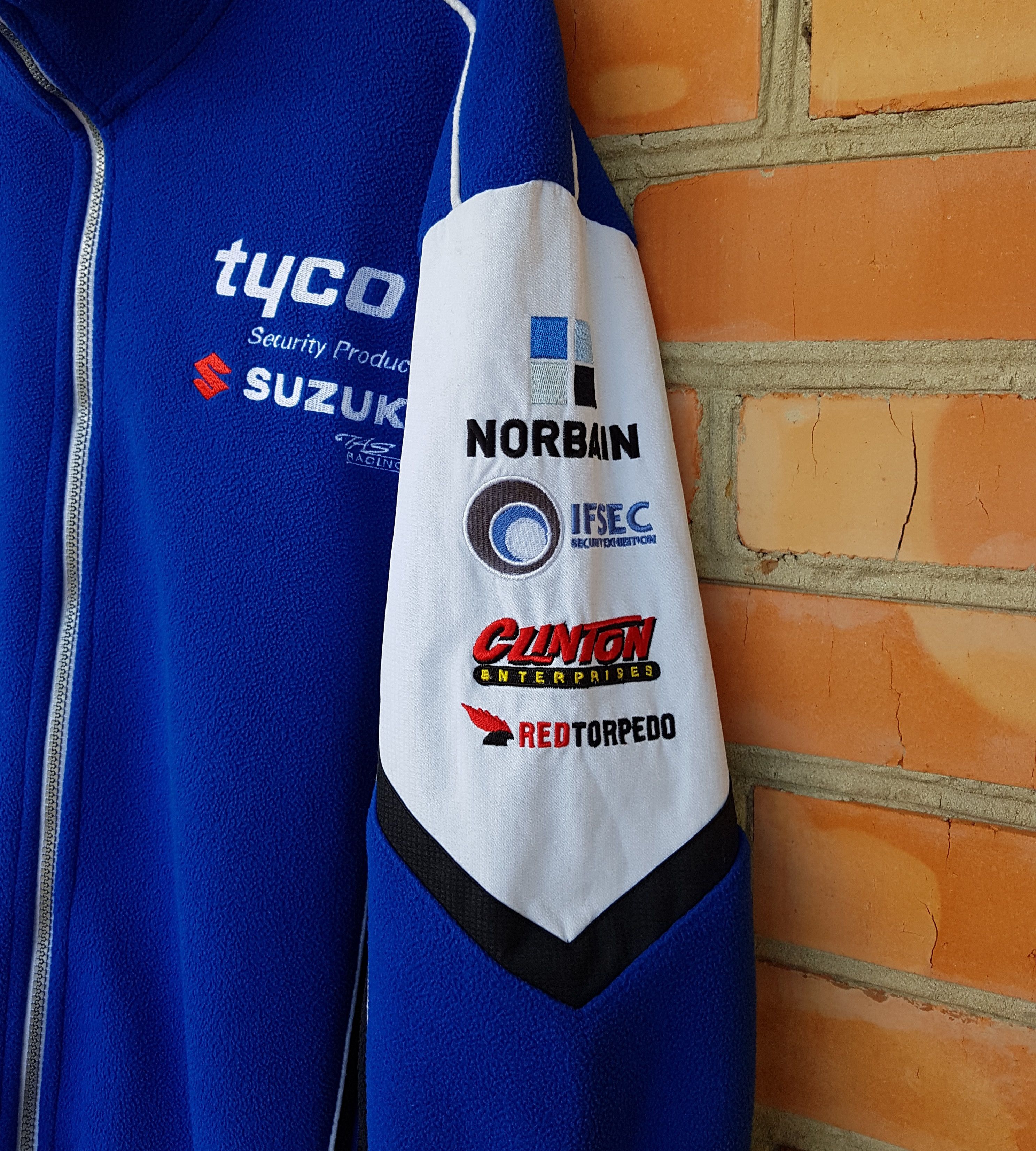Vintage SUZUKI TYCO TEAM VINTAGE MOTO RACING FLEECE JACKET sz L Size US L / EU 52-54 / 3 - 5 Thumbnail