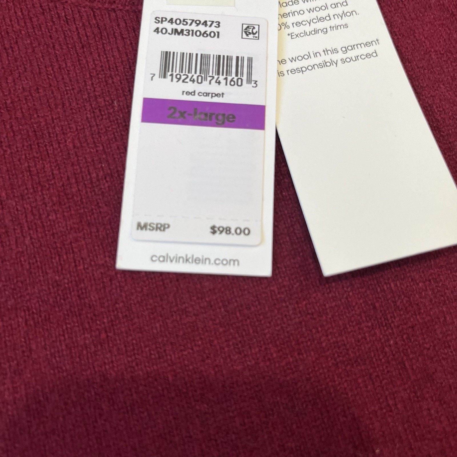 Calvin Klein $98 Men Calvin Klein CK Logo Wool Crewneck Classic XXL Size US XXL / EU 58 / 5 - 3 Thumbnail