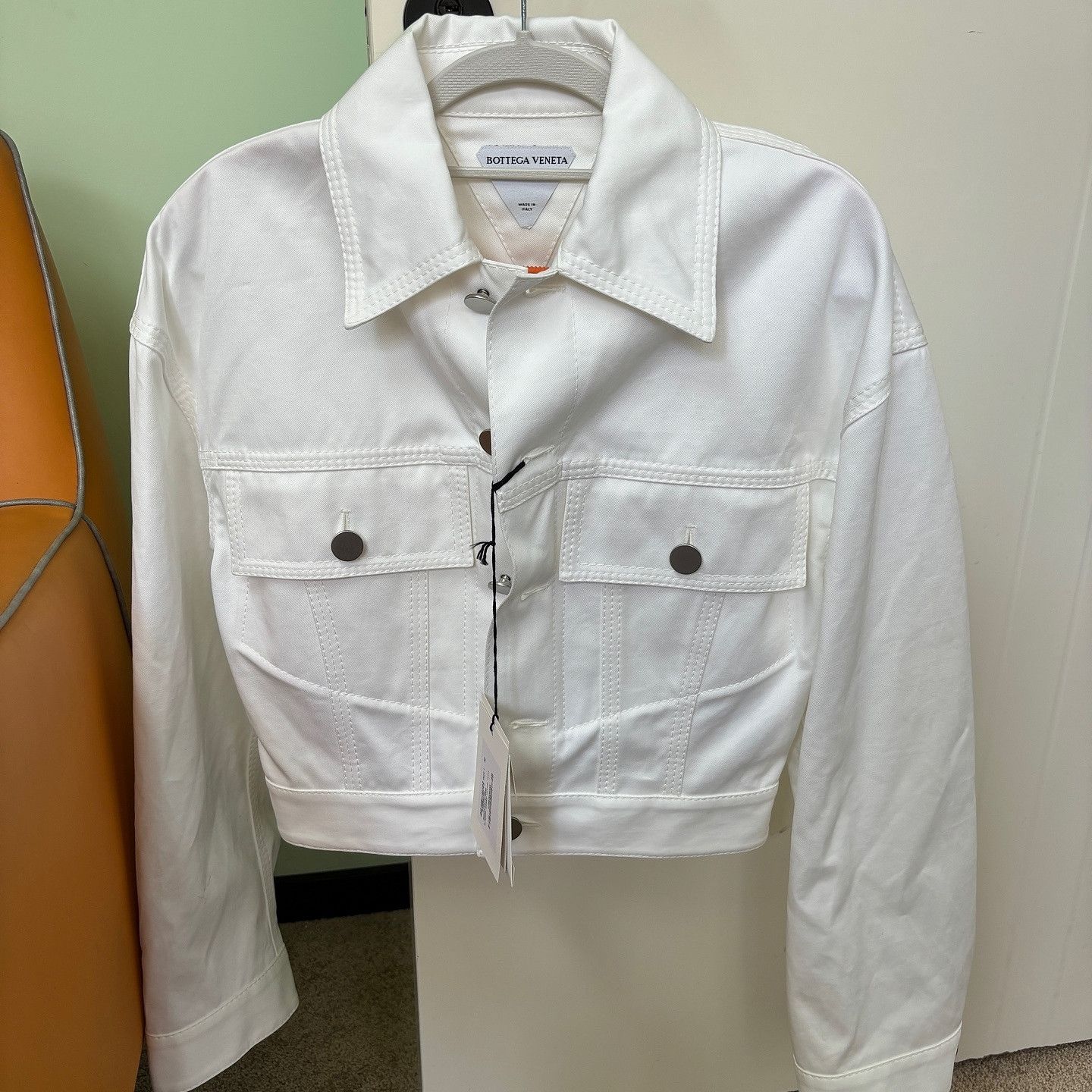 Bottega Veneta Bottega Veneta White Denim Jacket Size 36 Size XS / US 0-2 / IT 36-38 - 1 Thumbnail