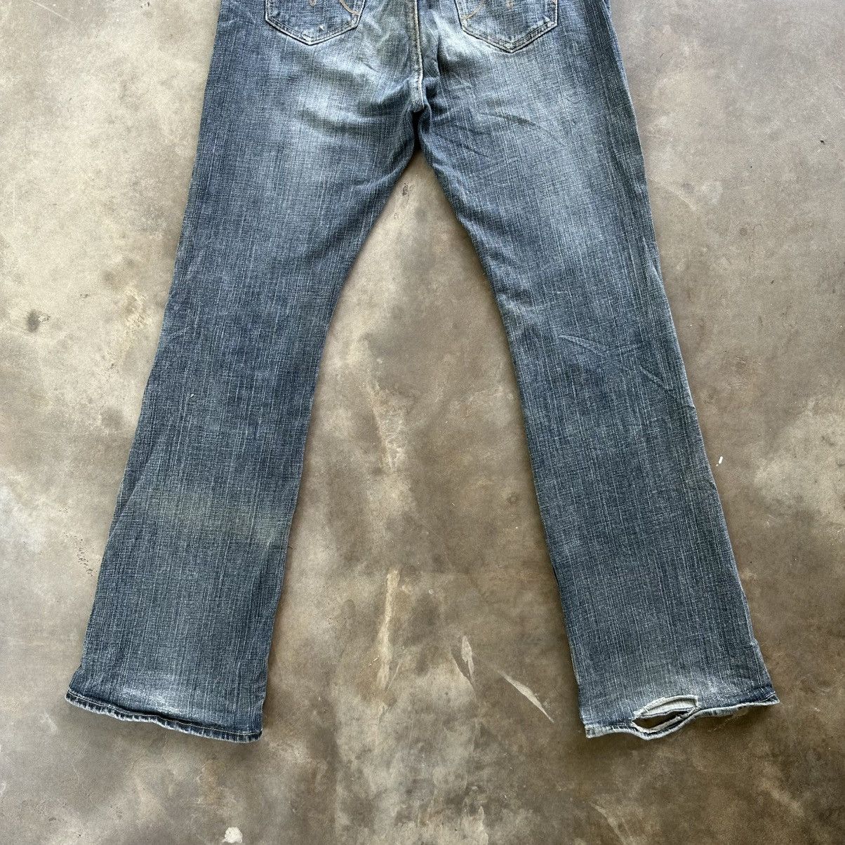 Japanese Brand Vintage Japanese FLARE Bootcut Faded Denim Jean Pant W32 Size US 32 / EU 48 - 9 Thumbnail