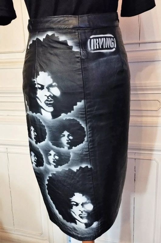 Designer Irving Jupe Createur Cuir T 32 Size 24" / US 00 / IT 34 - 1 Thumbnail