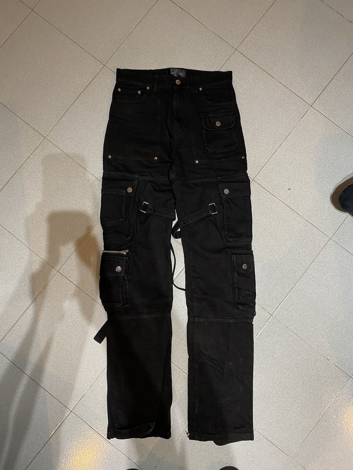 SHINE LUXURY Shine Luxury Studios ‘ANGELAR’ flight cargo Pants Size US 29 - 3 Thumbnail