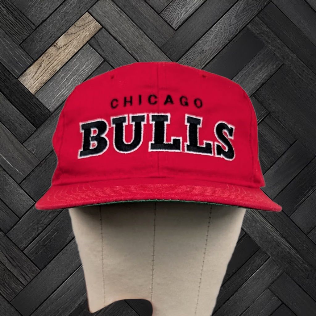 Vintage Starter Chicago Bulls Hat Red Green Osfa Nba Snapback Streetwear 90s Men's, Men's