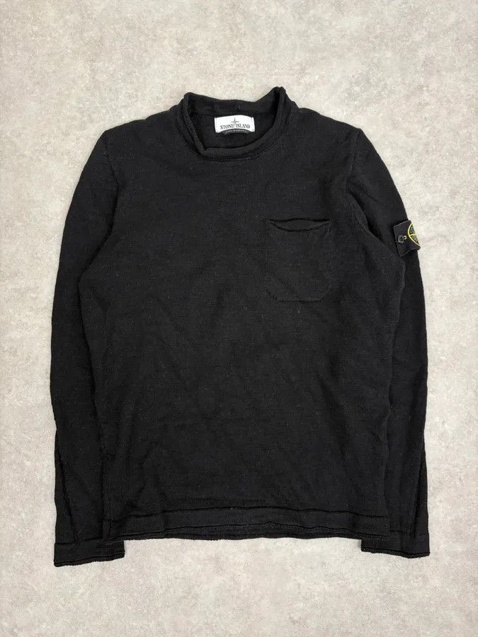 Stone Island 2000s Stone Island Classic Minimalist Black Sweater Size US S / EU 44-46 / 1 - 1 Thumbnail