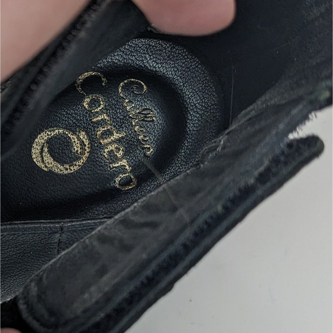 Other Vintage Calleen Cordero Black Cutout Leather Heeled Booties Size US 9 / IT 39 - 5 Thumbnail