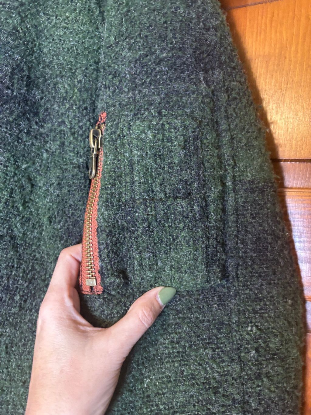 The Unbranded Brand Artisan de Luxe Toggle Coat Faux Fur Hood Green M Size US M / EU 48-50 / 2 - 22 Thumbnail