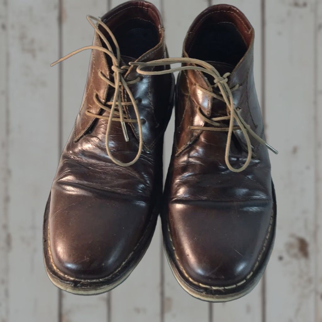 Steve Madden VINTAGE Steve Madden Men Boots Chukka Ankle Lace Up Leather Cognac Size 7 Winter Casual Size US 7 / EU 40 - 1 Thumbnail