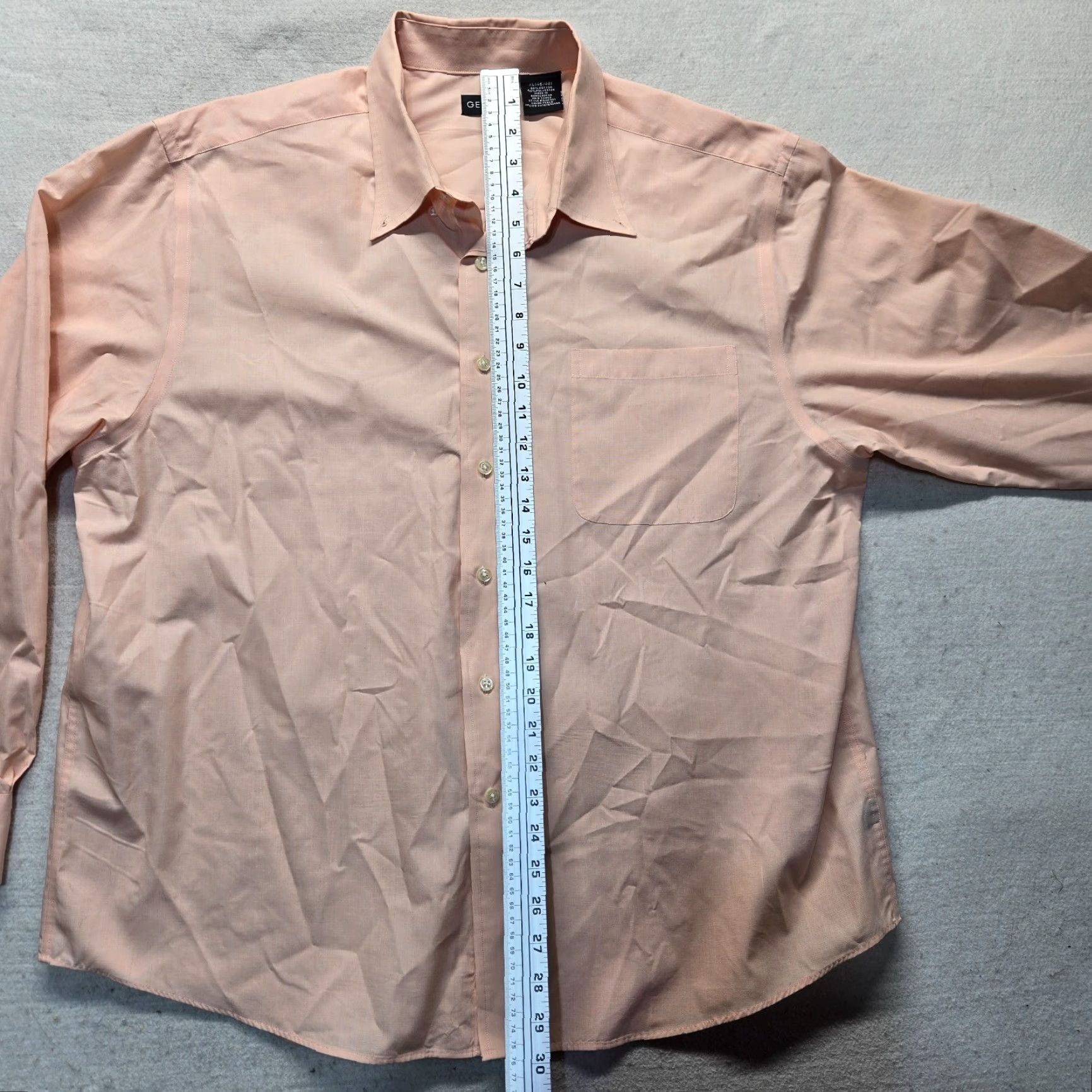 George VINTAGE George Shirt Adult XL Pink Long Sleeve Button Up Dress Shirt Mens Size US XL / EU 56 / 4 - 6 Thumbnail