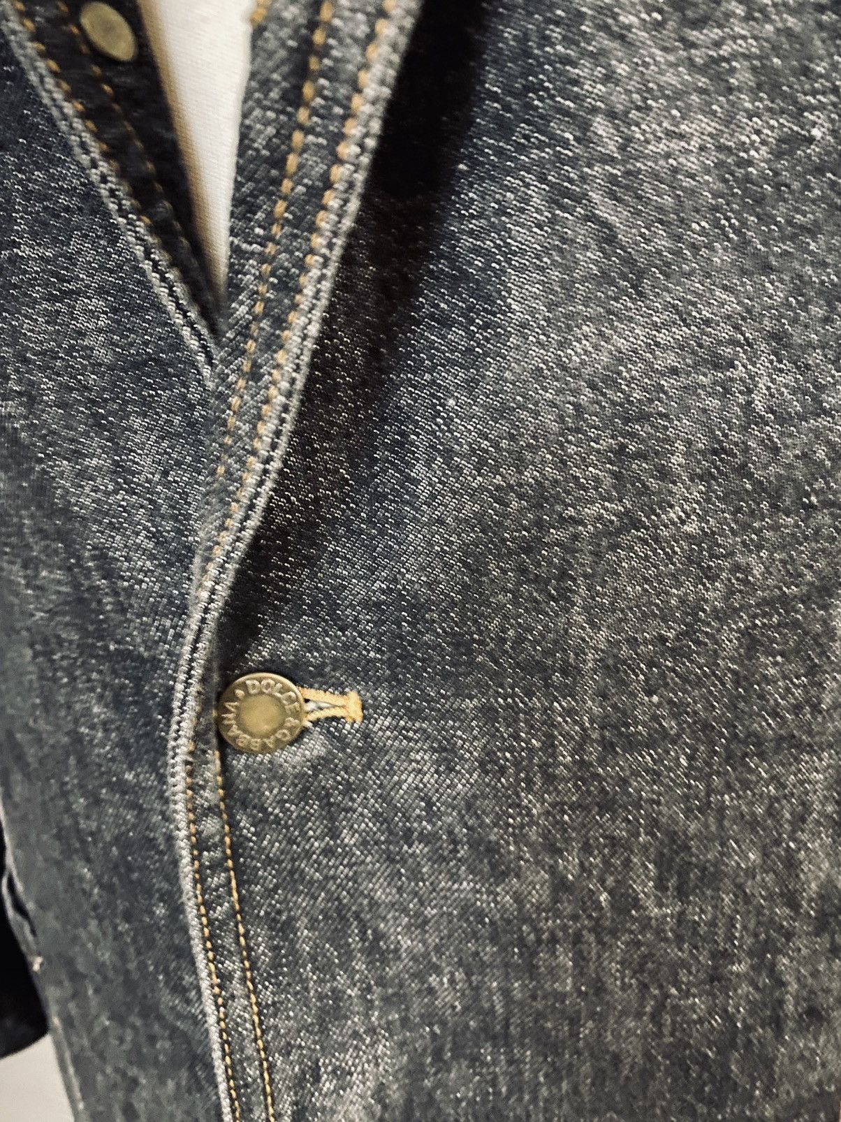 Dolce & Gabbana Dolce and Gabbana 🇮🇹 blue indigo denim D6AK jacket 54 VGC Size 44R - 6 Thumbnail