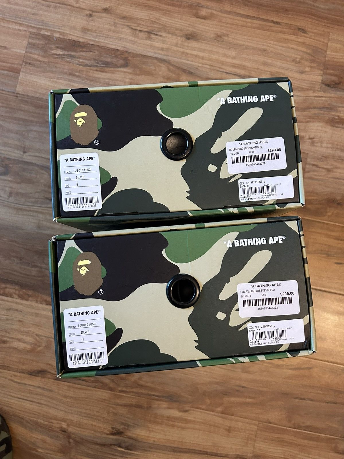 Bape NEW Bape Silver And White Bapestas Size US 11 / EU 44 - 13 Thumbnail