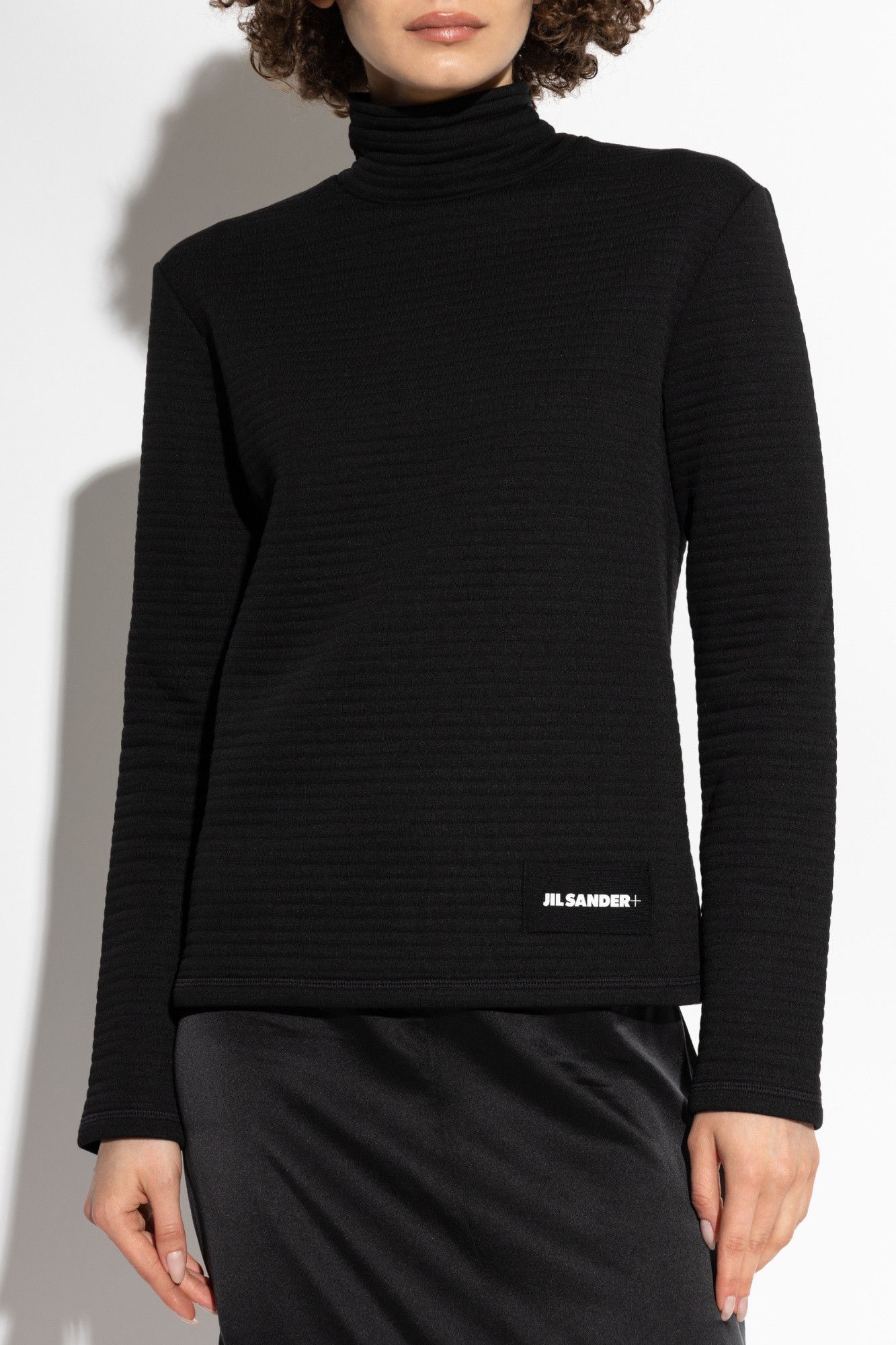 Jil Sander o1s22i1n0125 Jersey Stitched Hi-neck Sweatshirt in Black Size M / US 6-8 / IT 42-44 - 3 Thumbnail