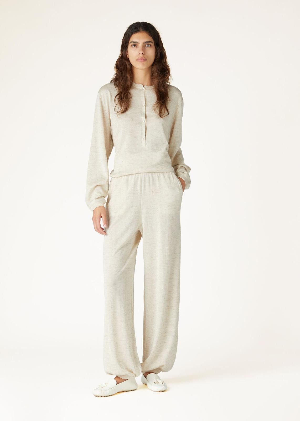 Loro Piana o1srvl11e0425 FAN9883 Cocooning Pant in Ivory Size 27" / US 4 / IT 40 - 6 Thumbnail