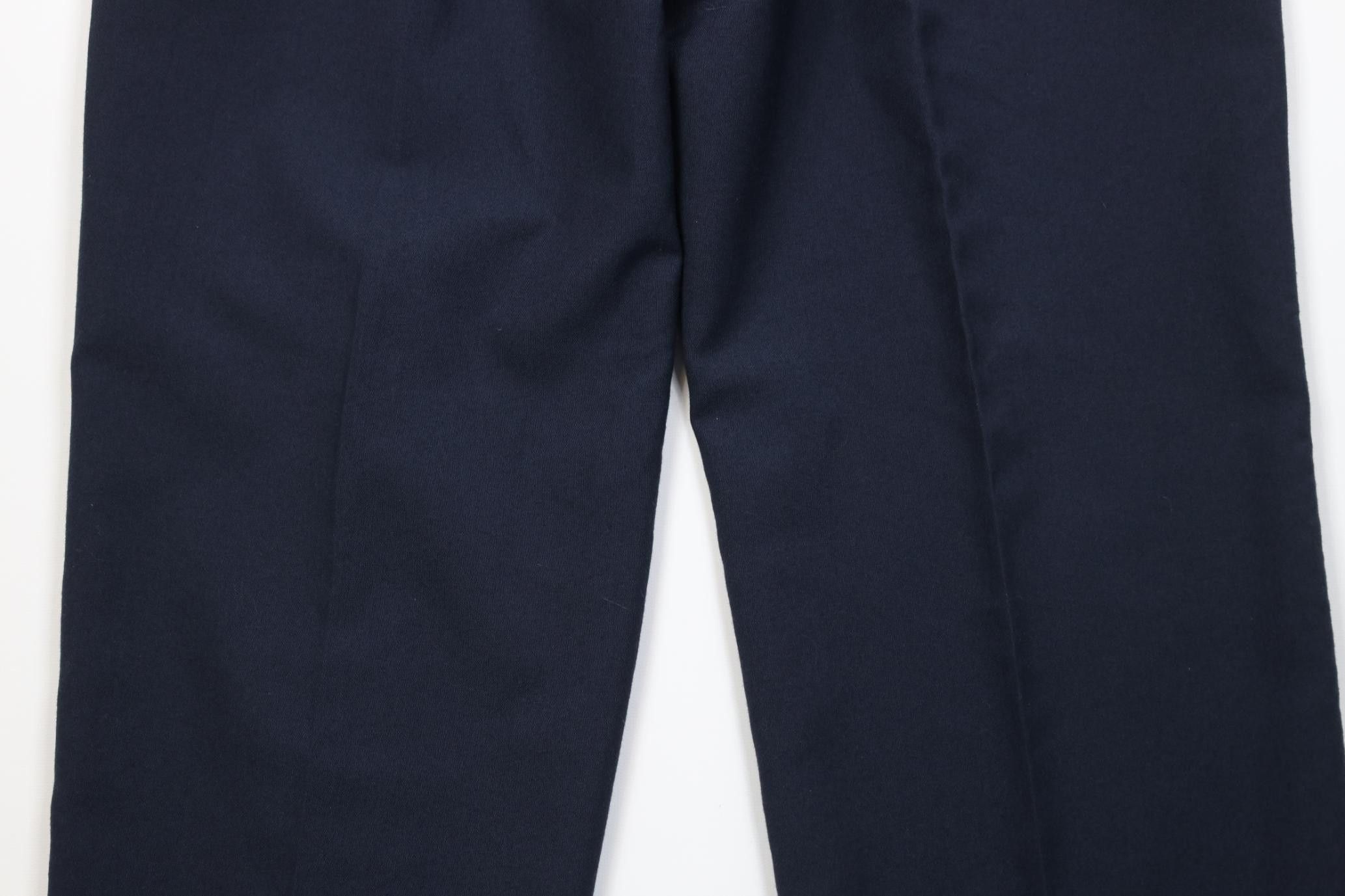 Vintage Vintage 90s Streetwear Knit Wide Leg Chino Pants Navy Blue Size US 36 / EU 52 - 12 Thumbnail