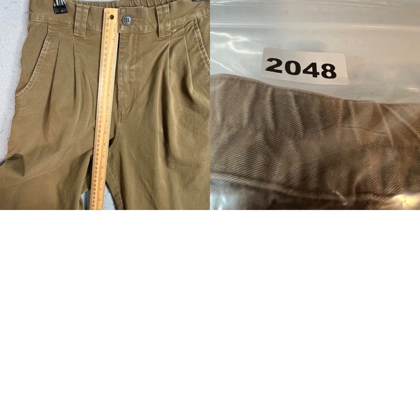 Muji MUJI Womens Pants Chino Wide-Leg High-Waisted Brown 24 Adult Womens 24 Inches Pockets Size 42" / US 20 - 8 Thumbnail