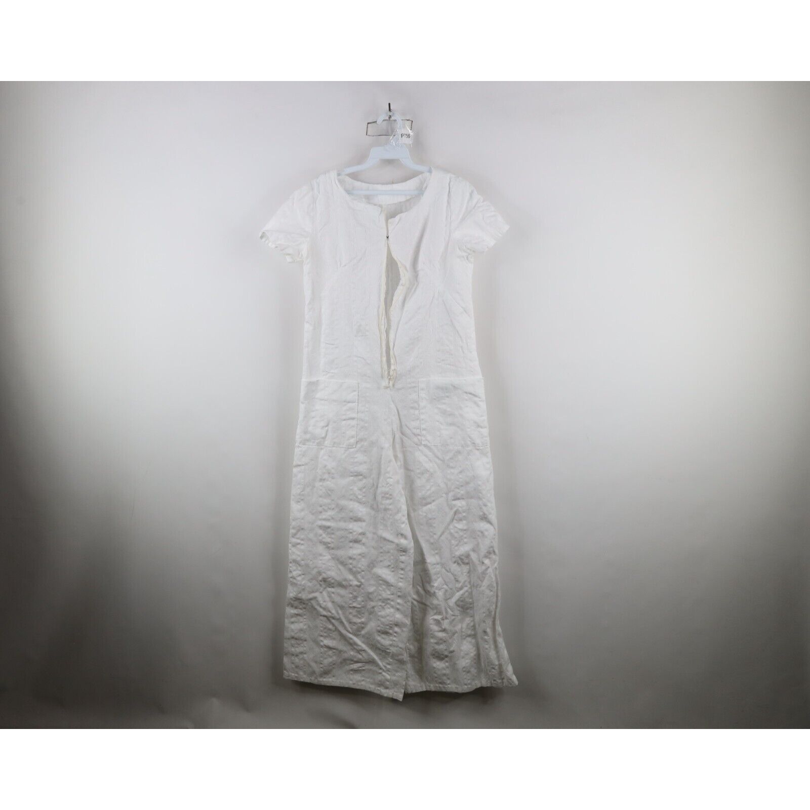 Vintage Vintage 60s 70s Streetwear Flower Bell Bottoms Romper Suit Size 28" / US 6 / IT 42 - 1 Thumbnail