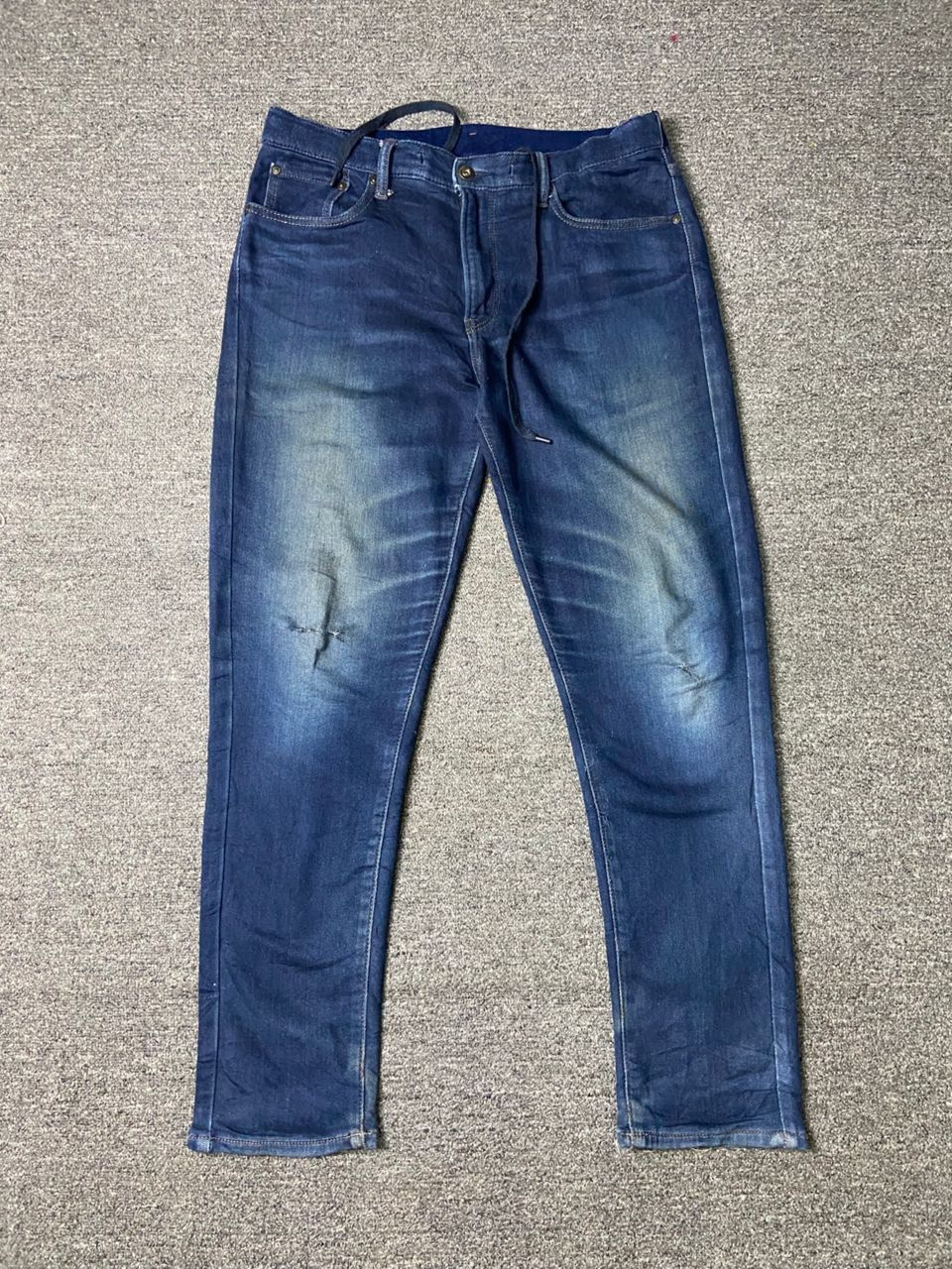 Japanese Brand × Uniqlo × Vintage UNIQLO Brand Ribbed Cotton Denim Jeans (131) Size US 33 - 1 Thumbnail