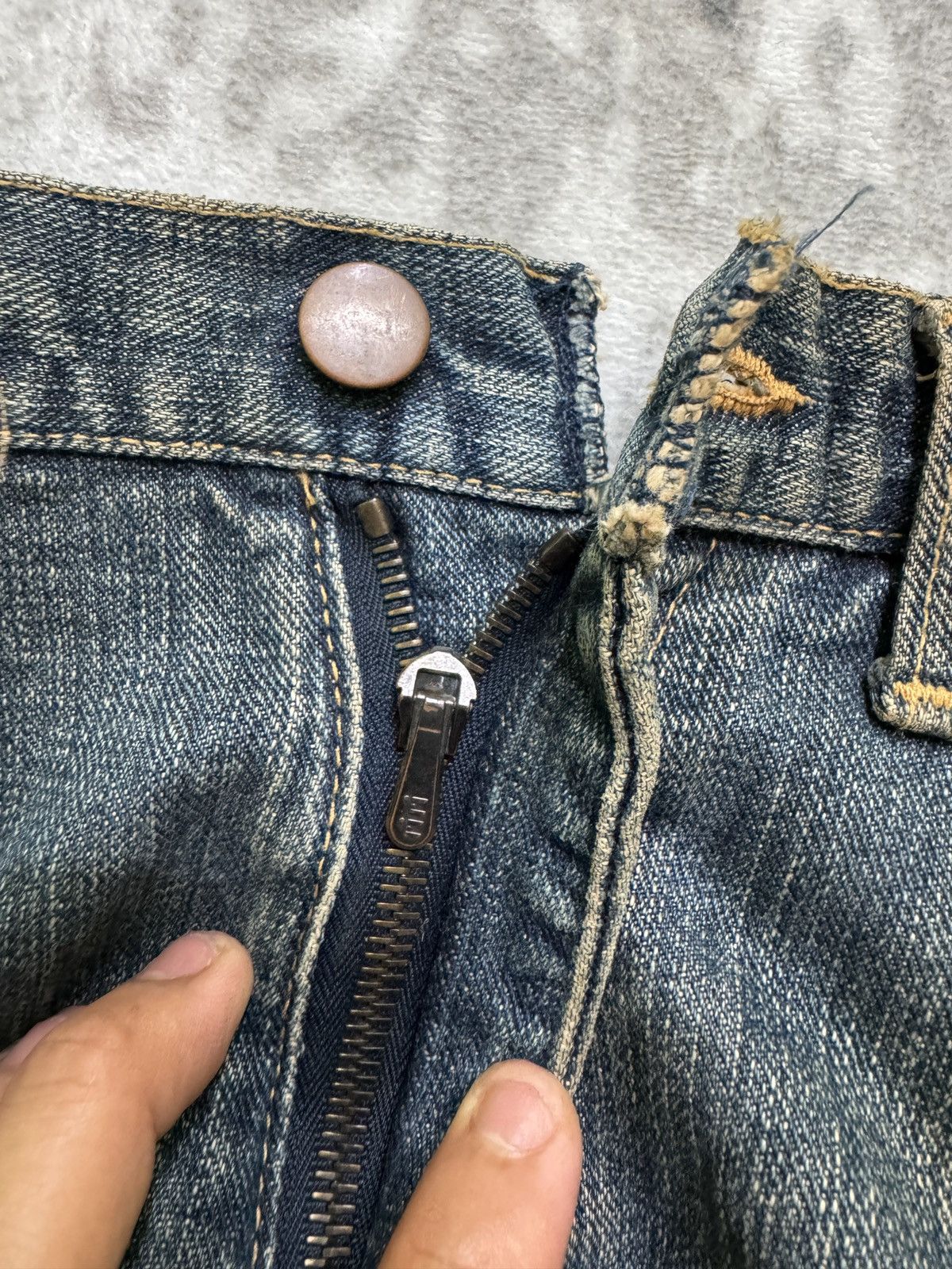 Number (N)ine Number Nine AW03 "Touch Me I'm Sick" Runway Rusty Wash Denim Size US 32 / EU 48 - 15 Thumbnail