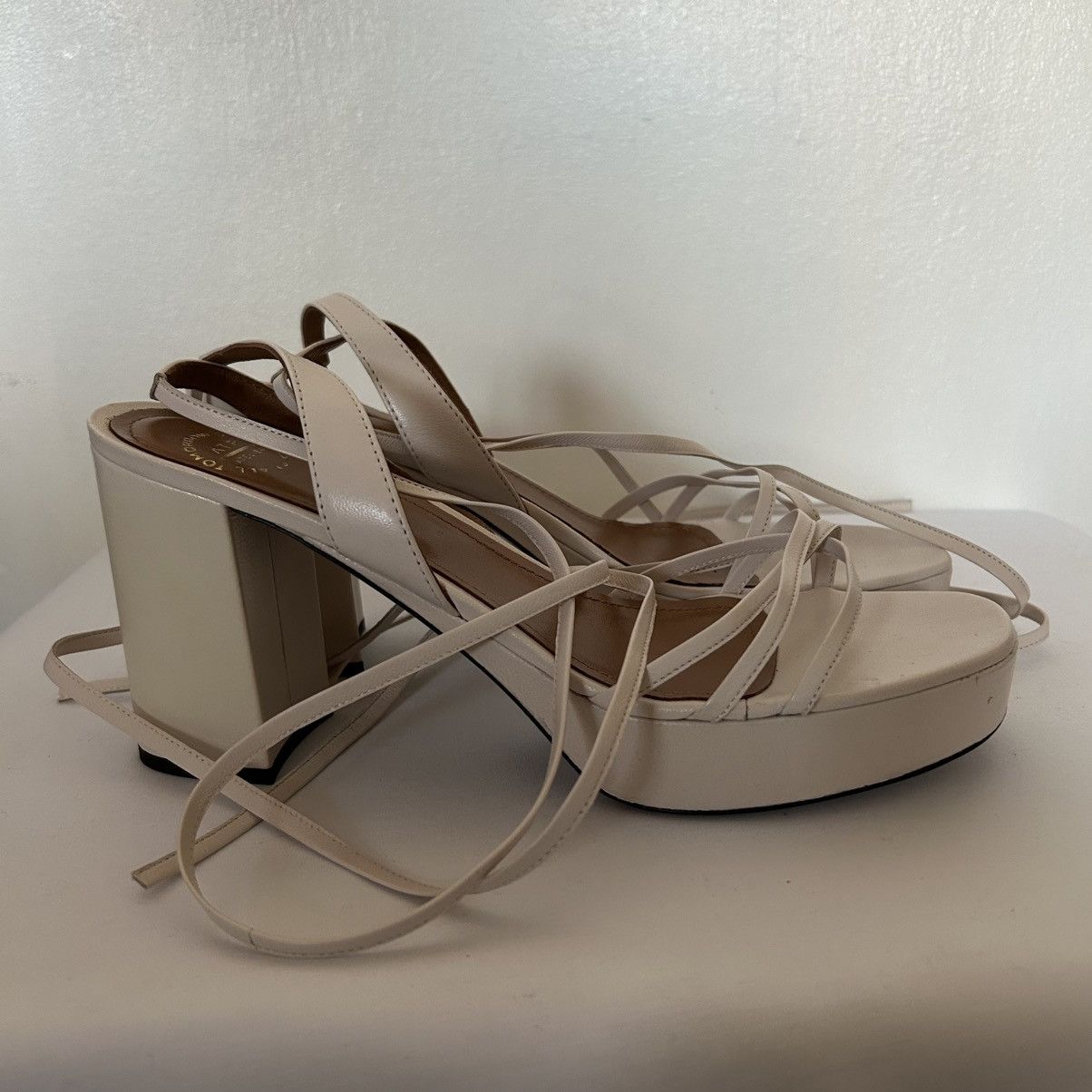 ATP Atelier ATP Atelier Leather Platform Sandals Size 8 Size US 10.5 / IT 40.5 - 1 Thumbnail