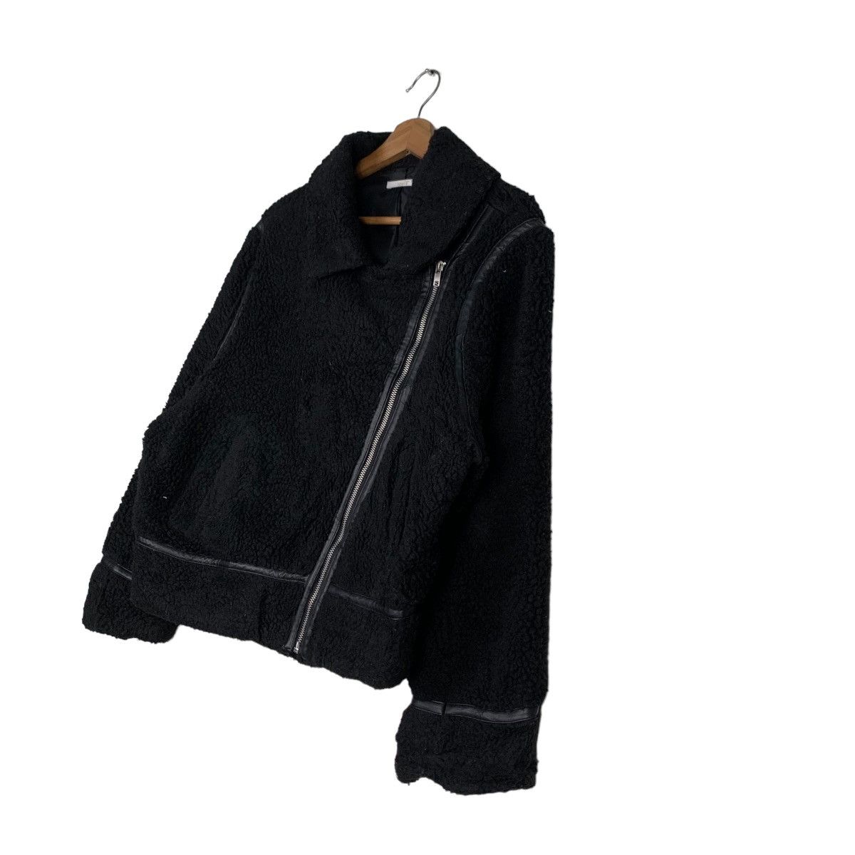 Japanese Brand TORTE Deep Pile Fleece Asymmetrical Jacket #0240-C11 Size US M / EU 48-50 / 2 - 2 Thumbnail