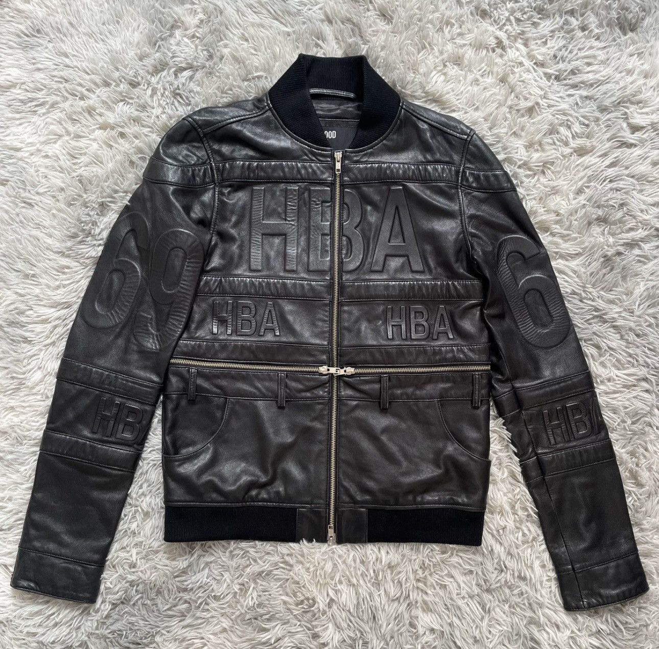 Hood By Air S/S 2015 Hood By Air Logo Embossed Leather Jacket Size US S / EU 44-46 / 1 - 1 Thumbnail