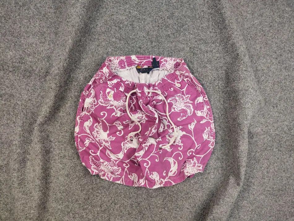 Polo Ralph Lauren Polo Ralph Lauren Pink Flowers Canvas Nylon Shorts Vintage Size US 32 / EU 48 - 1 Thumbnail