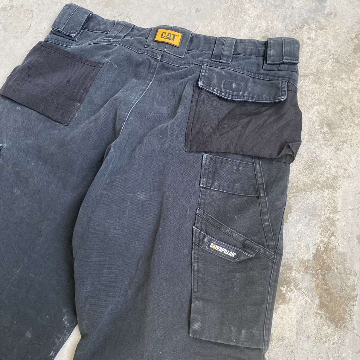 Thrashed Faded Vintage Caterpillar USA Workwear Cargo Pants