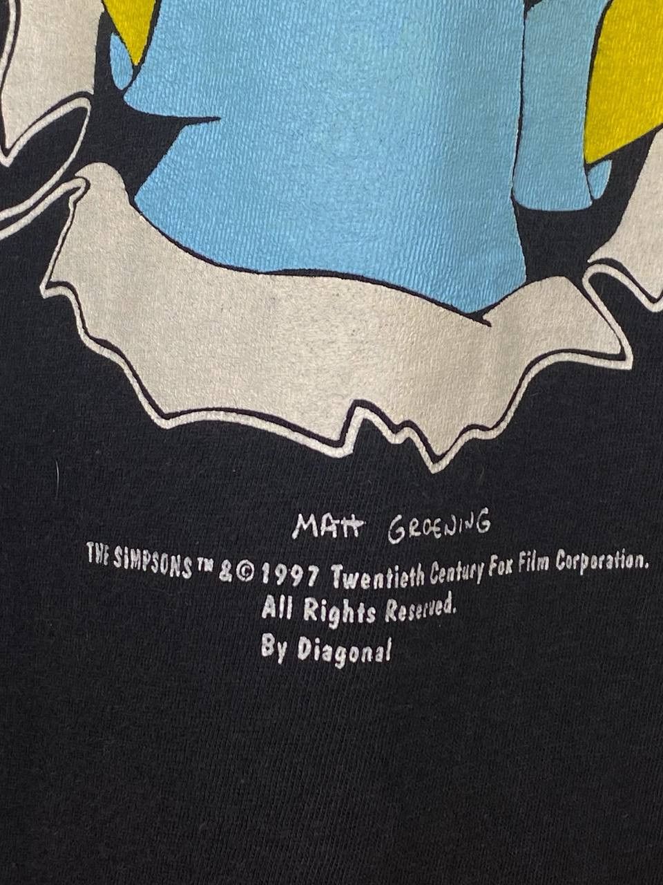 Cartoon Network × The Simpsons × Vintage Vintage Bart Simpson 1997 Matt Groening Graphic Diagonal Tee Size US L / EU 52-54 / 3 - 7 Thumbnail