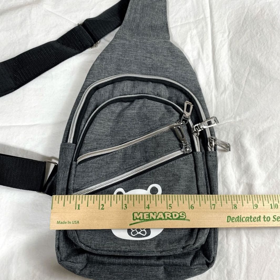 Vintage OWNYC Crossbody Bag Men's Gray White Bear Stash New Size ONE SIZE - 3 Thumbnail