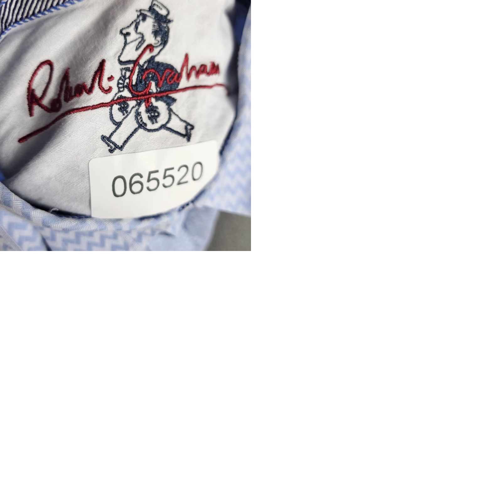 Robert Graham Robert Graham Shirt Mens XL Blue Button-Up Long Sleeve French Cuff Size US XL / EU 56 / 4 - 9 Thumbnail