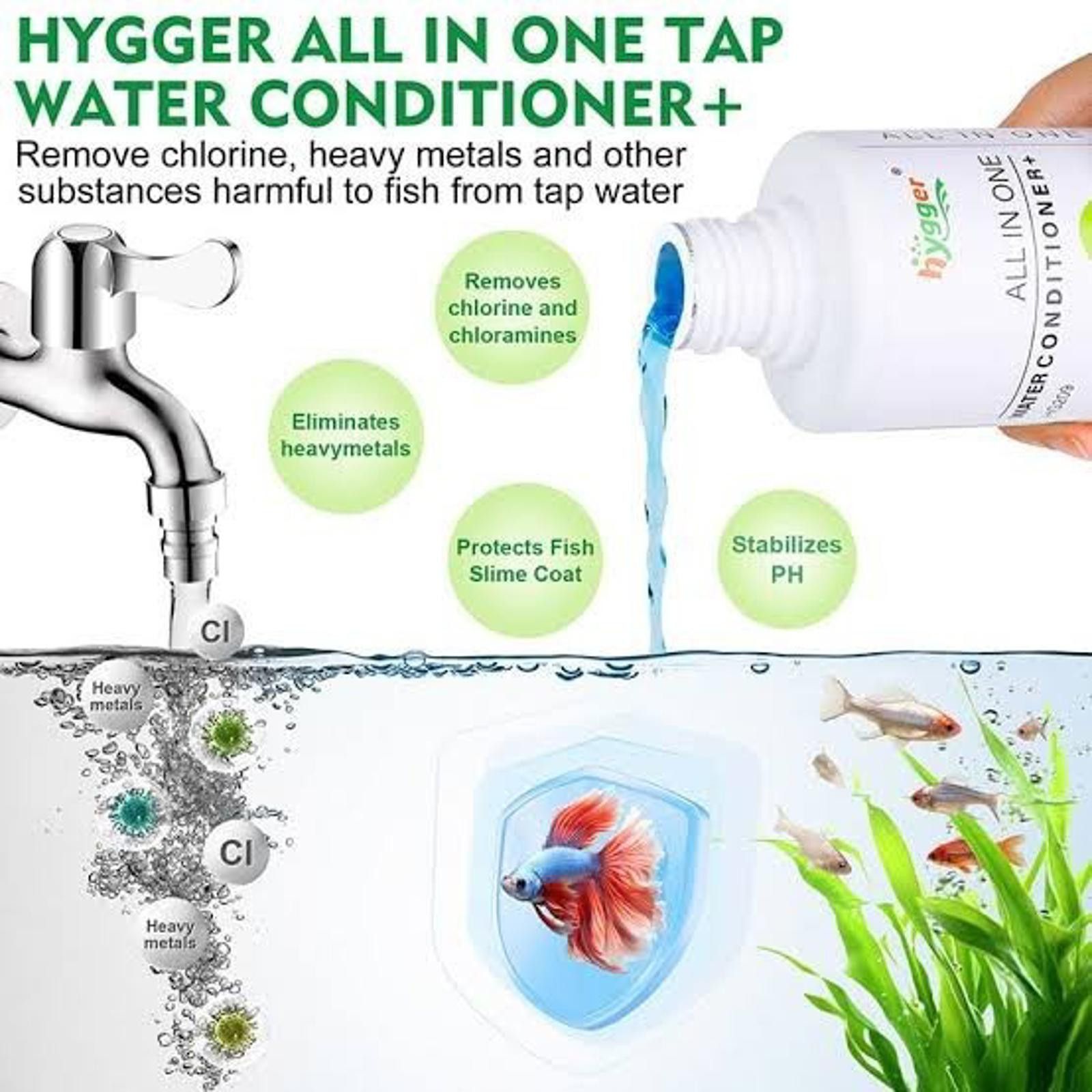 Other Hygger All in One Water Conditioner 1000ml/33.82fl.oz Size ONE SIZE - 3 Thumbnail