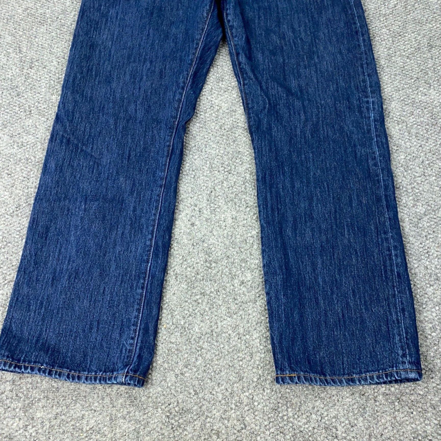 Levi's Levi's 501 Jeans Mens 42x32 Dark Blue Straight Denim Regular Fit 5-Pocket Distressed Size US 42 / EU 58 - 5 Thumbnail