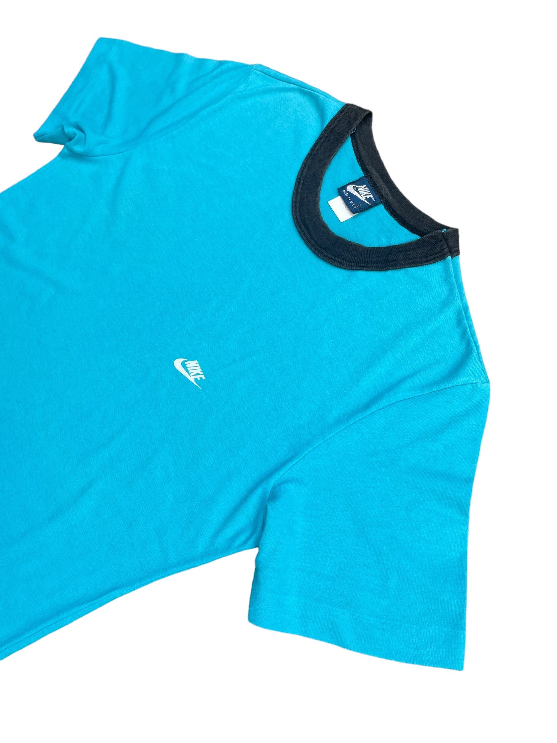 Nike Vintage 80's Nike Blue Tag Ringger Tshirt Size US S / EU 44-46 / 1 - 2 Thumbnail