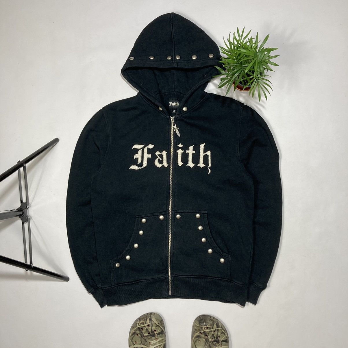Vintage Faith Connexion Chrome Zip Hoodie