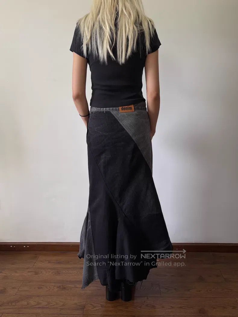Junya Watanabe Junya Watanabe Size XS Deconstructed Denim Fish Tail Skirt Size 23" - 6 Thumbnail