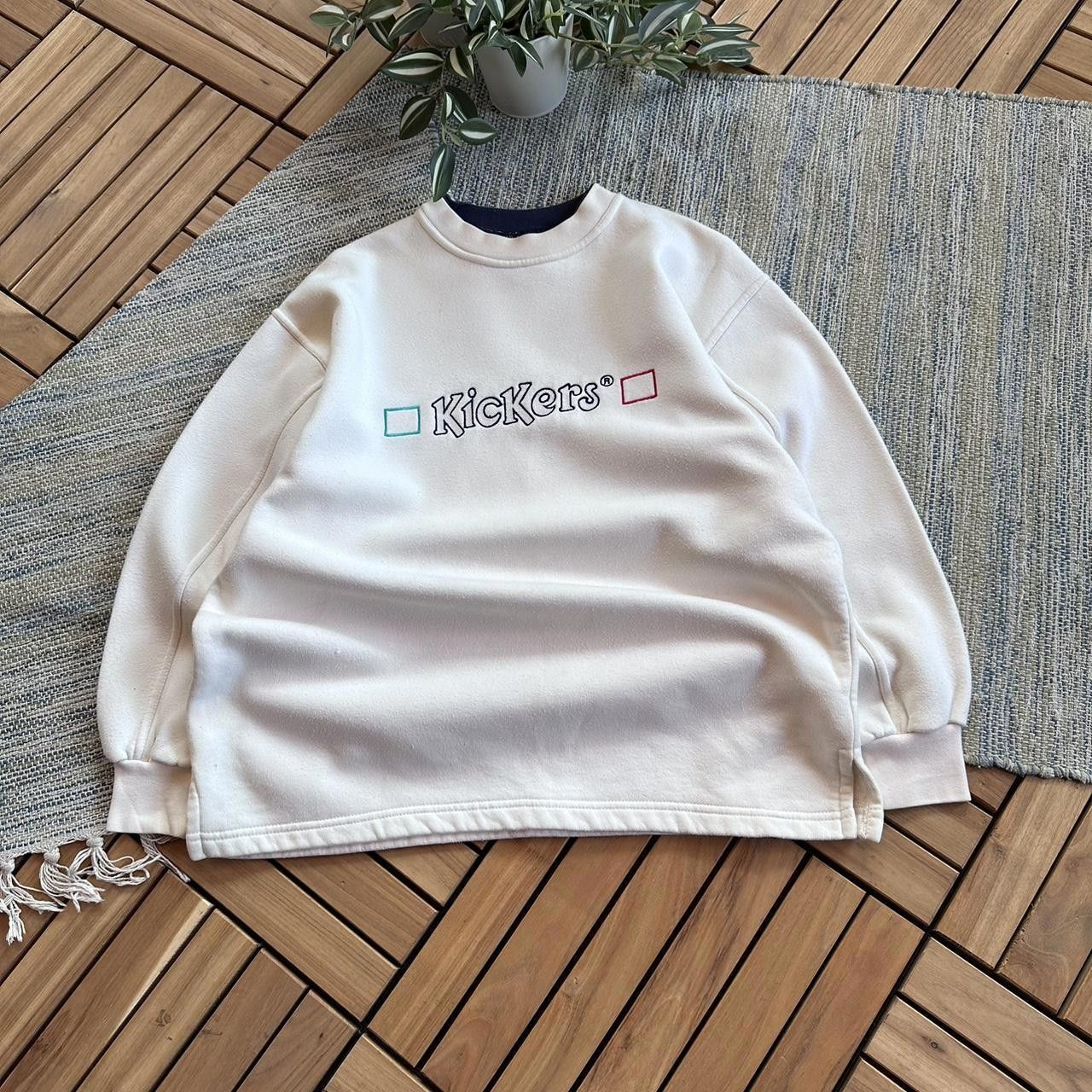 Kickers Vintage 90s Kickers Big Logo Boxy Sweatshirt Size US S / EU 44-46 / 1 - 1 Thumbnail