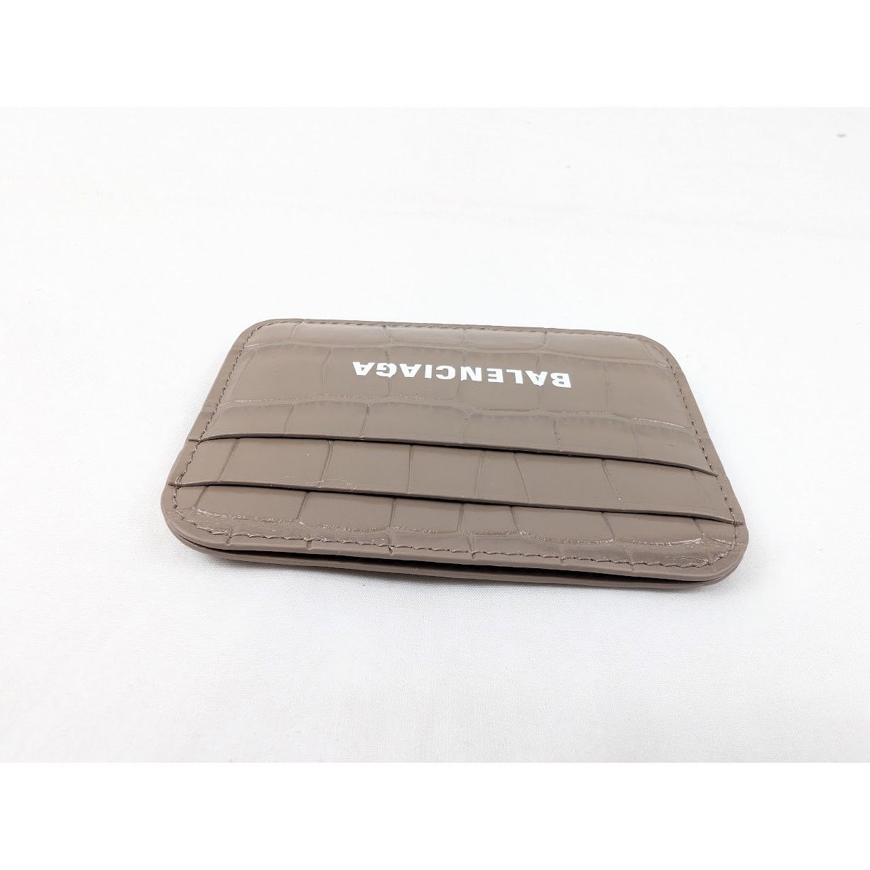 Balenciaga o1rshd1 Size:OS / Cash Card Holder in DK Mink Grey/White Size ONE SIZE - 4 Thumbnail