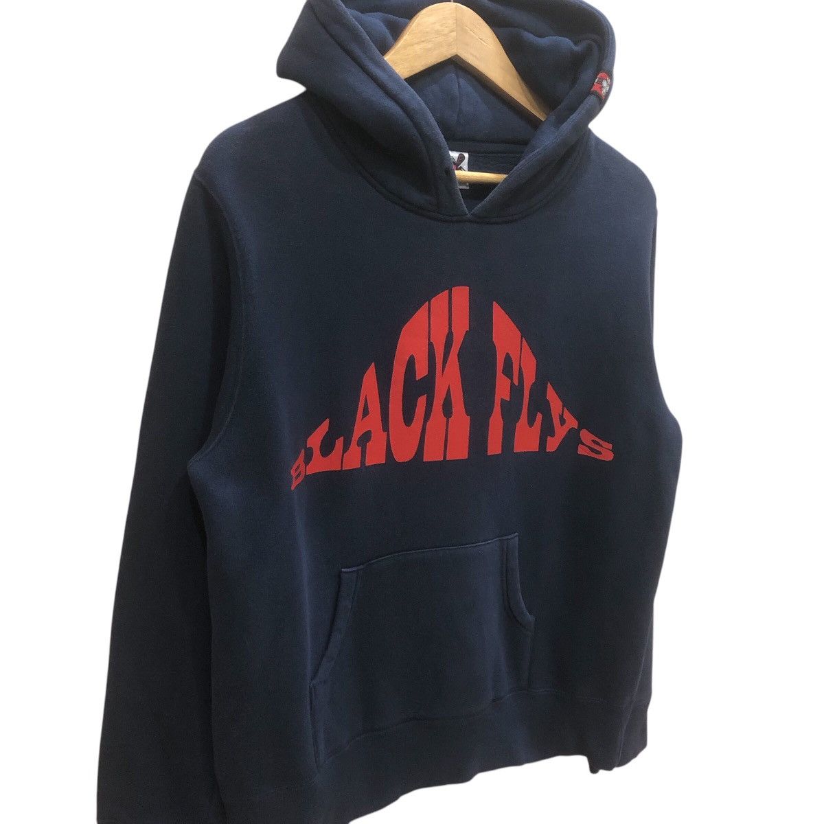Japanese Brand Heavy Black Fly Sweatshirt Hodie Size US S / EU 44-46 / 1 - 2 Thumbnail