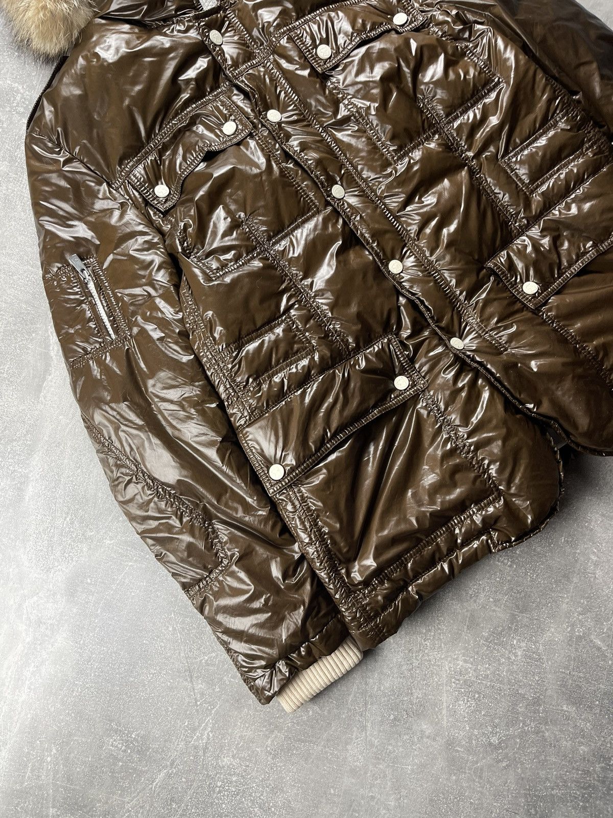 Montecore Montecore Dolomiti Down Puffer Jacket Brown Glossy Fur Hood Size US L / EU 52-54 / 3 - 4 Thumbnail