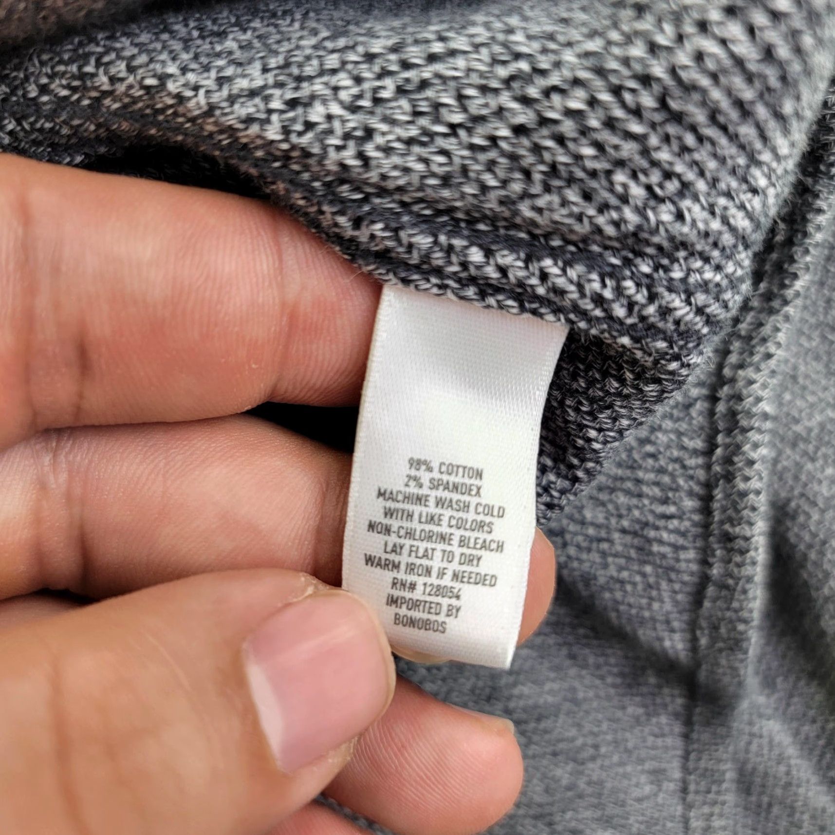 Bonobos Bonobos Shirt Mens XL Gray Knit Long Sleeve Button Front Slim Fit Stretch Size US XL / EU 56 / 4 - 3 Thumbnail
