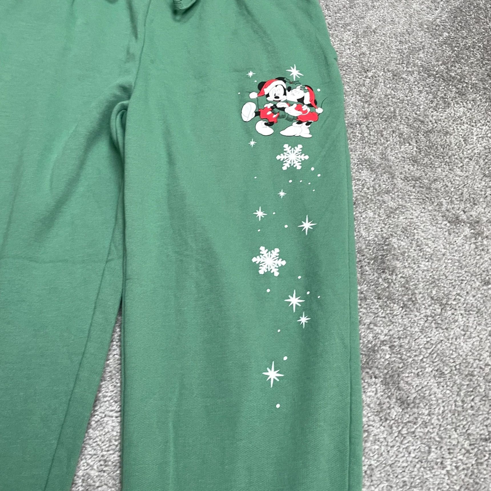 Disney Disney Sweatpants Women M Green Mickey Mouse Fleece Super Soft Pockets Elastic Waist 32 Inseam Regular Size 32" / US 10 / IT 46 - 6 Thumbnail
