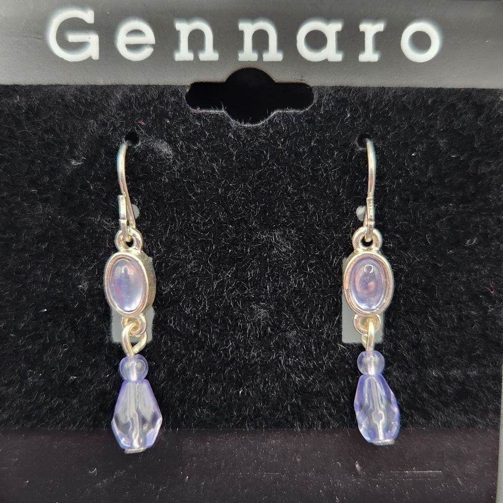 Designer Gennaro Dangling Earrings Blue Gray Size ONE SIZE - 1 Thumbnail