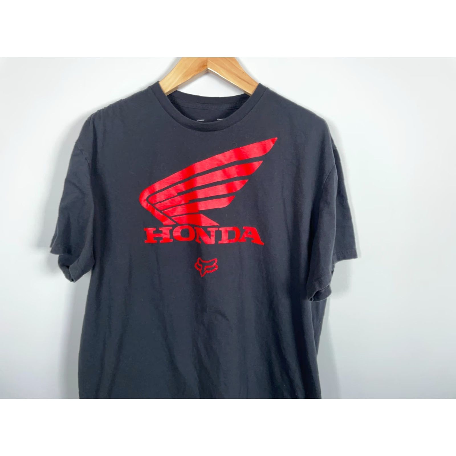 Fox Racing Fox Racing T-Shirt Black XL Honda Logo Graphic Print Short Sleeve Crew Neck Mens Size US XL / EU 56 / 4 - 4 Thumbnail