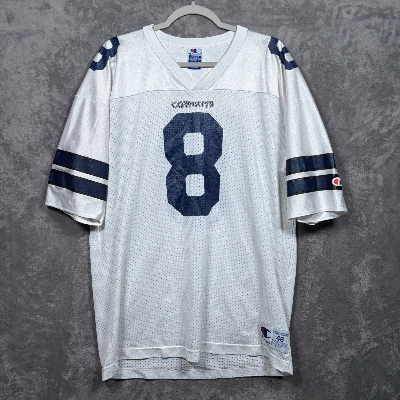 Vintage Champion Dallas Cowboys Troy Aikman #8 Jersey Sz 48